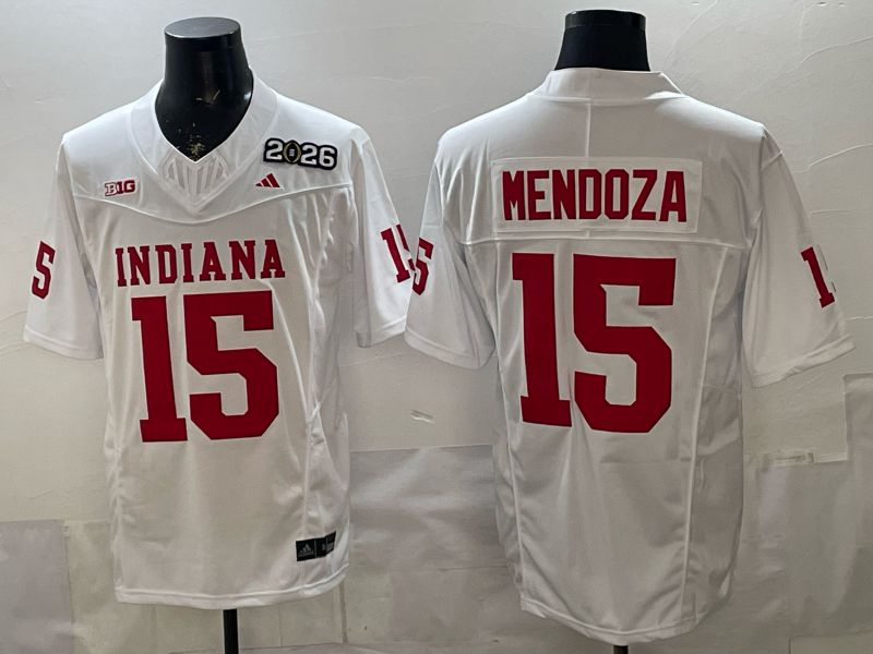 Men 2026 Ohio State Buckeyes #15 Mendoza White Limited NCAA Jersey 077->ncaa teams->NCAA Jersey